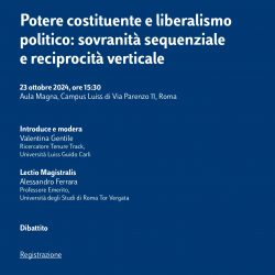 Lectio Magistralis - PRIN DEWEY 2022 "Potere costituente e liberalismo politico"