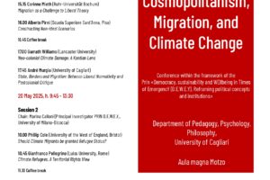 Convegno “Cosmopolitanism, Migration, and Climate Change” Prin D.E.W.E.Y. 2022