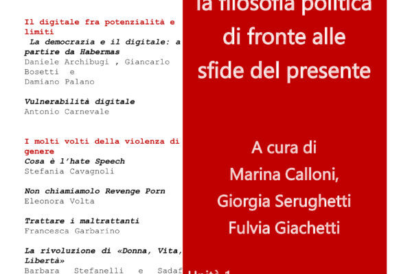  Ripensare  la filosofia politica  di fronte alle  sfide del presente