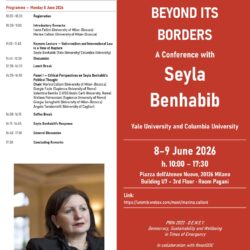 RETHINKING DEMOCRACY BEYOND ITS BORDERS. A Conference with Seyla Benhabib