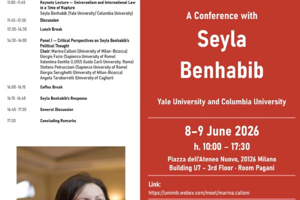 RETHINKING DEMOCRACY BEYOND ITS BORDERS. A Conference with Seyla Benhabib RETHINKING DEMOCRACY BEYOND ITS BORDERS. A Conference with Seyla Benhabib